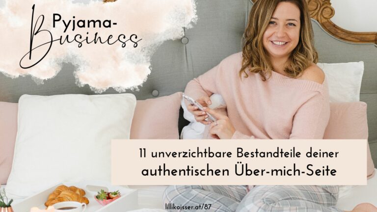 Pyjama-Business Folge 87 11 Bestandteile authentische Über-mich-Seite
