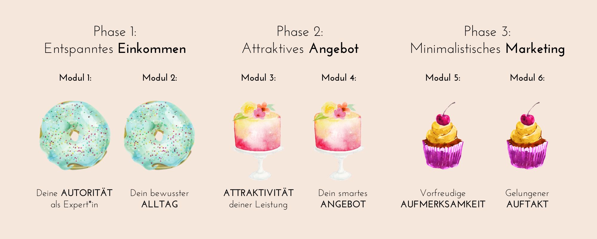 Sweet Spot Angebotsentwicklung für Selbstständige mit Business-Coach Lilli Koisser Ablauf