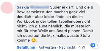 "Die Bewusstseinsebenen möchte ich mir ans Board pinnen!"