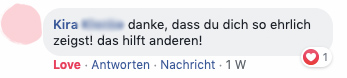 "Deine Ehrlichkeit hilft anderen"
