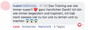 "Super Training, bin begeistert und inspiriert"