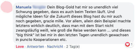 "Hat mir unendlich viel Schwung und große Visionen gegeben"