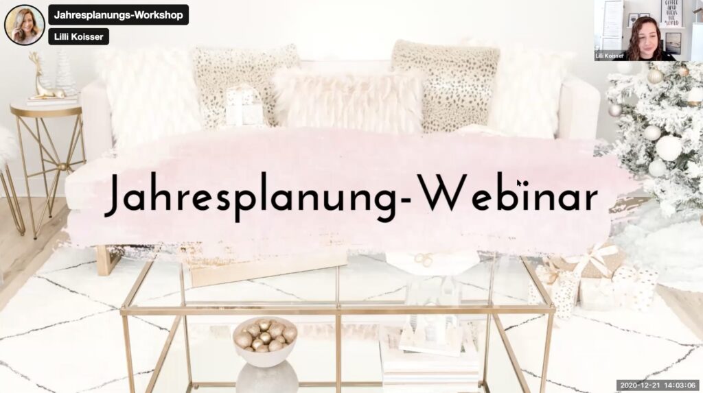 Jahresplanung-Webinar von Lilli Koisser