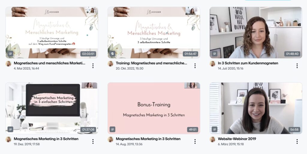 Marketing-Webinare von Lilli Koisser