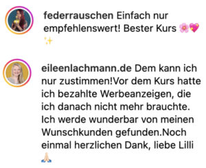 Kundenmagnet Testimonial Feedback Kundenstimme Erfahrung bester Kurs empfehlenswert keine Ads mehr