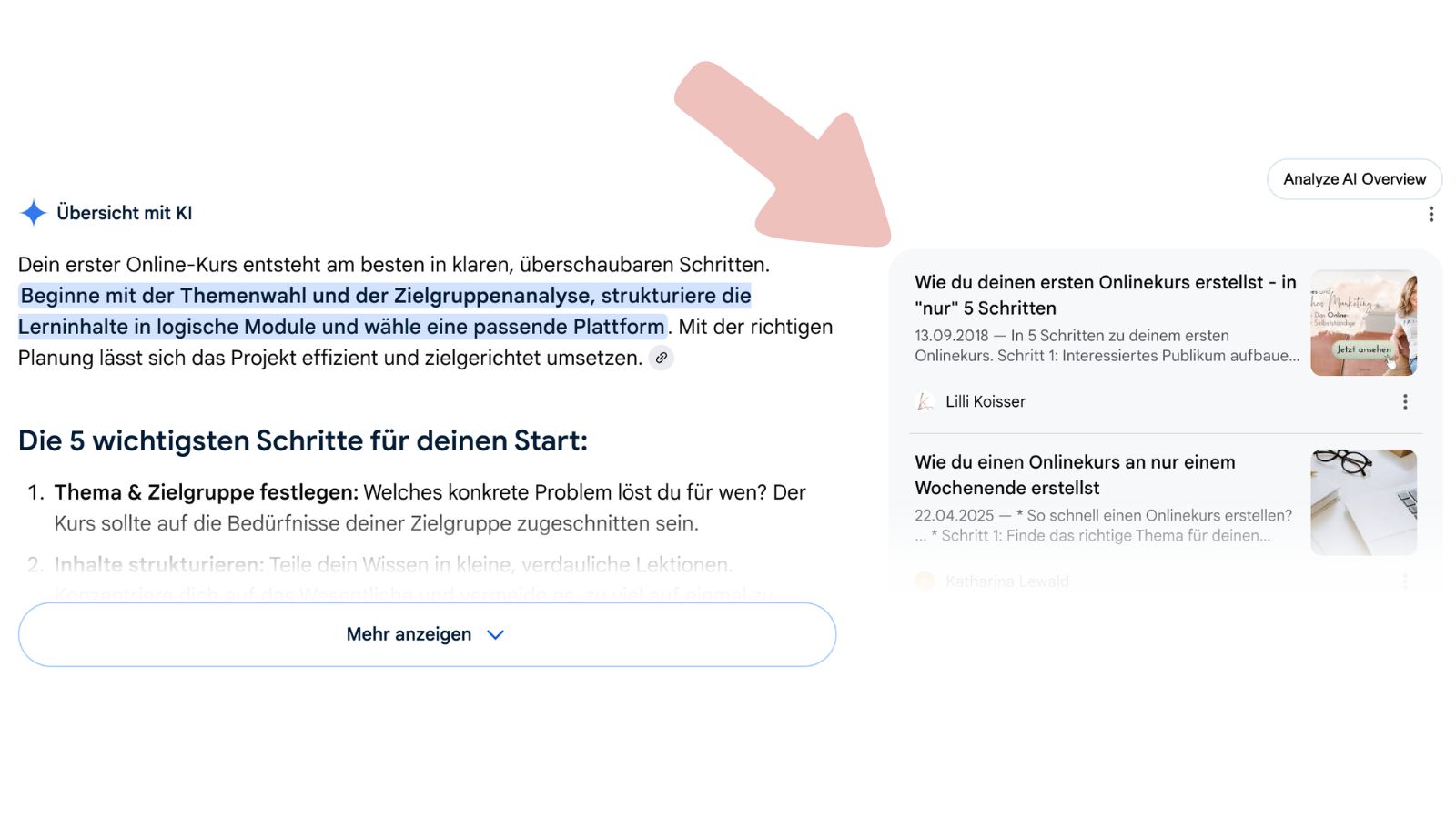Lilli Koisser in KI gefunden werden SEO GEO AEO