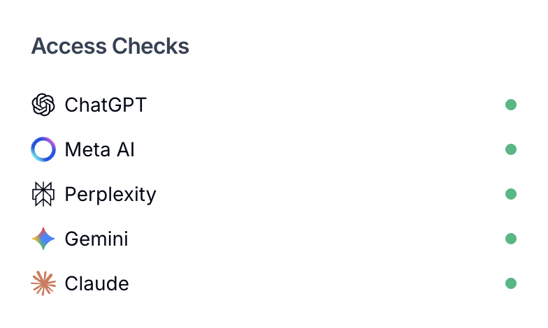 In der KI-Suche gefunden werden: Screenshot der Scrunch AI Access Checks von lillikoisser.at